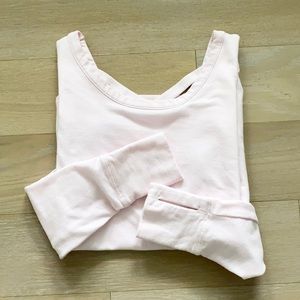 Light Pink French Terry Open Back Sweatshirt